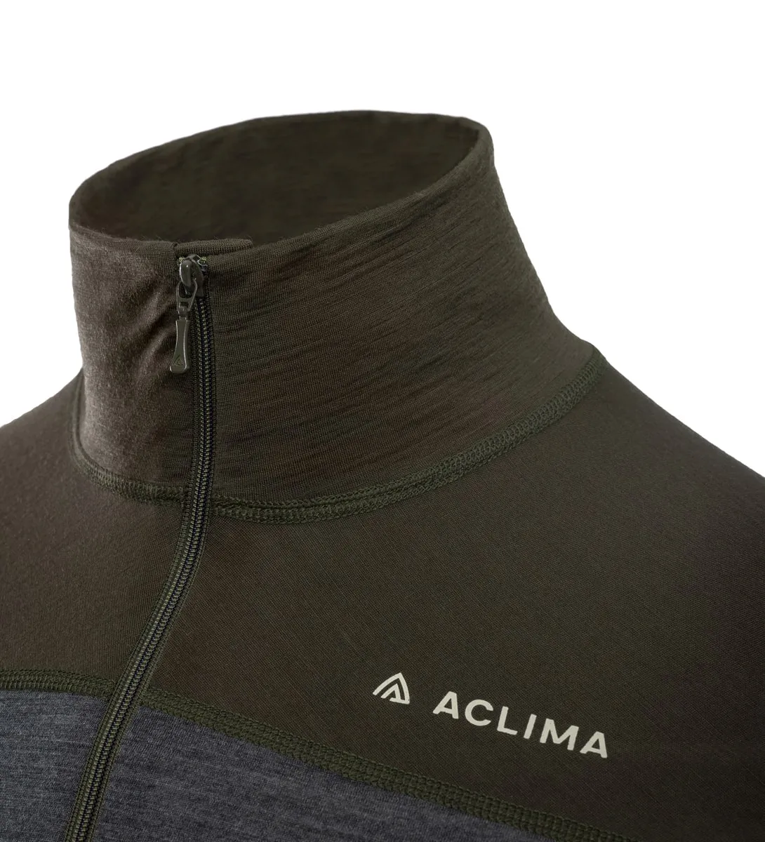 Aclima Men&#x27;s LightWool 180 Polo with Zip Tarmac/Marengo | Buy Aclima Men&#x27;s LightWool 180 Polo with Zip Tarmac/Marengo here | Outnorth