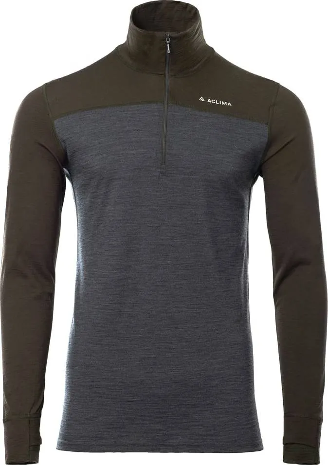 Aclima Men&#x27;s LightWool 180 Polo with Zip Tarmac/Marengo | Buy Aclima Men&#x27;s LightWool 180 Polo with Zip Tarmac/Marengo here | Outnorth