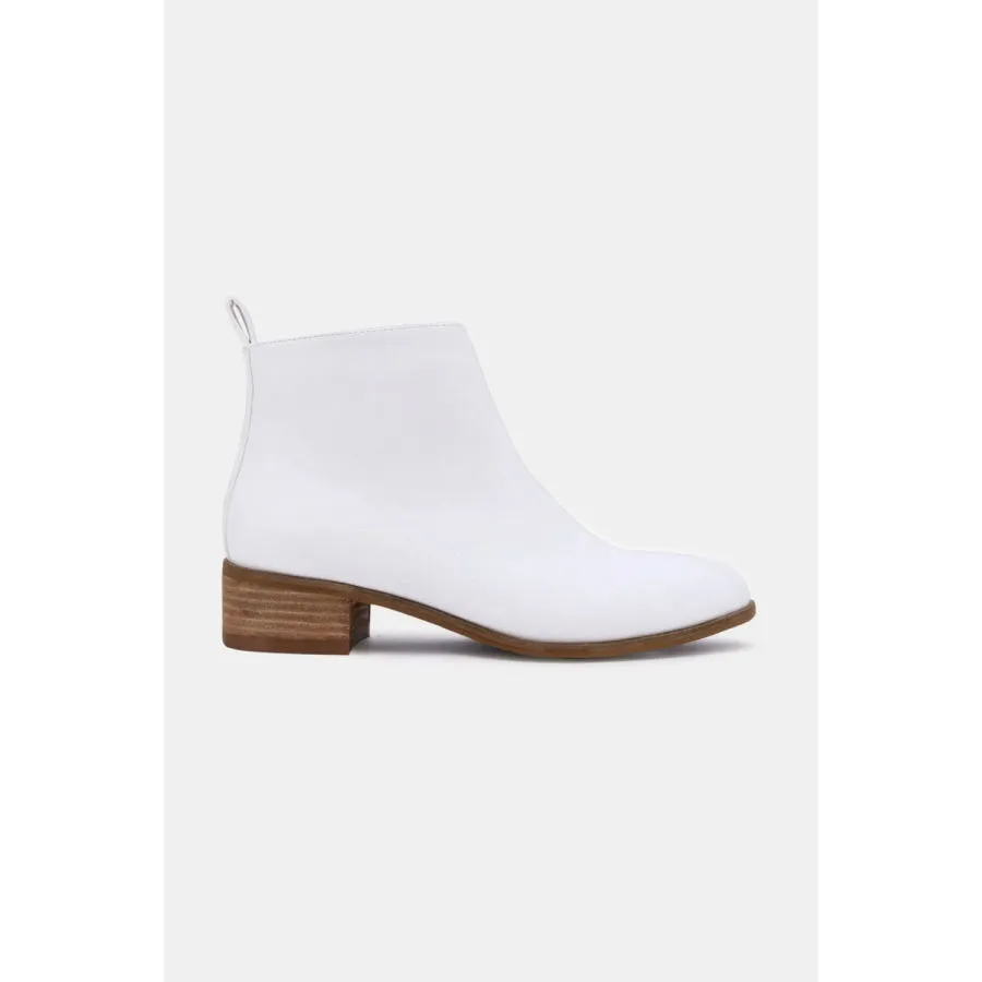 Beast Fashion PU Leather Block Heel Boots