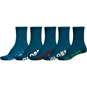 Globe STEALTH CREW SOCK 5 Pack Navy