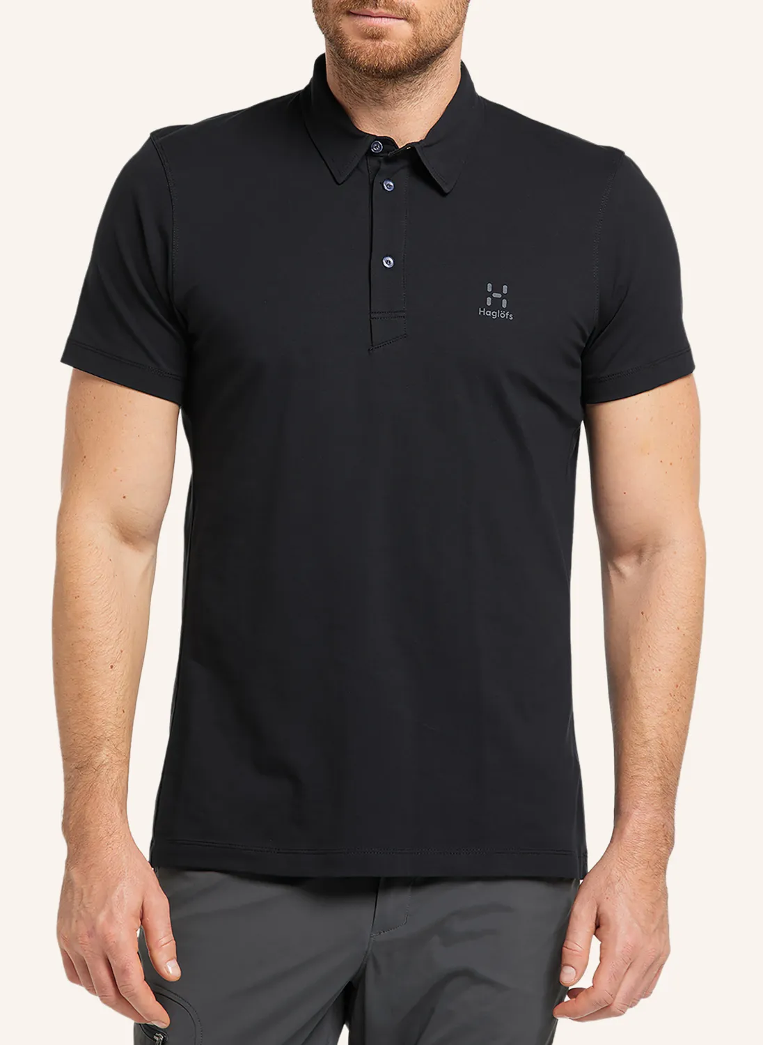 Haglöfs Men&#x27;s Mirth Polo True Black | Buy Haglöfs Men&#x27;s Mirth Polo True Black here | Outnorth