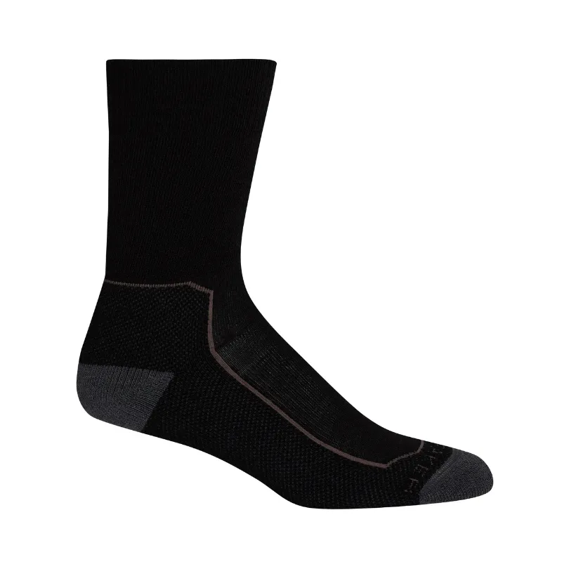 icebreaker Merino Women's Hike  Medium Crew Socks - Black Dawn Snow