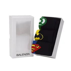 Justice League By Balenzia Crew Socks for Men (Pack of 3 Pairs/1U)
