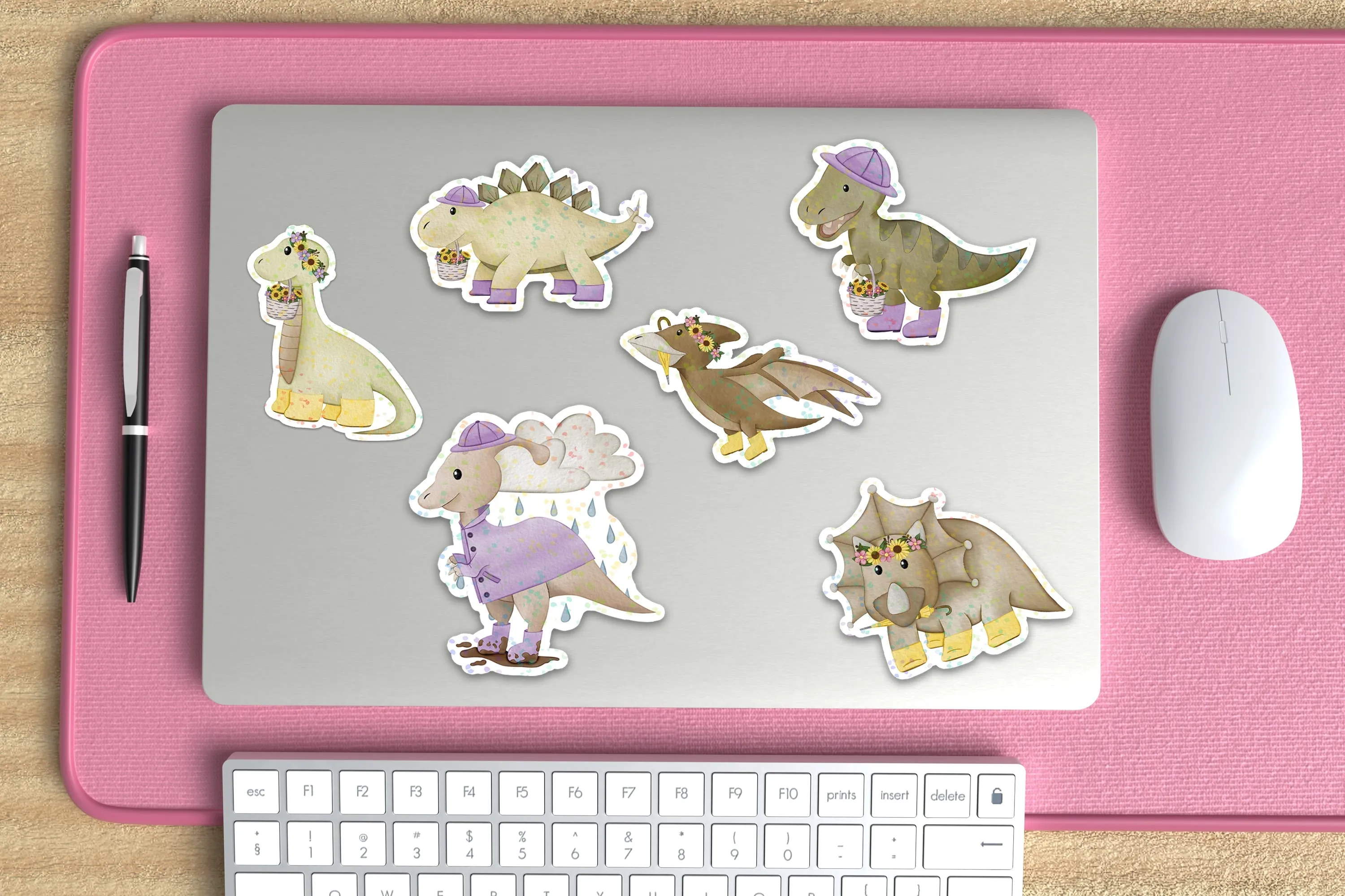 Trex Sticker For Kids, Holographic Dinosaur Stickers for Water Bottle, Dino Easter Basket Stuffers for Teens, Dinosaur Gifts for Adults