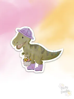 Trex Sticker For Kids, Holographic Dinosaur Stickers for Water Bottle, Dino Easter Basket Stuffers for Teens, Dinosaur Gifts for Adults